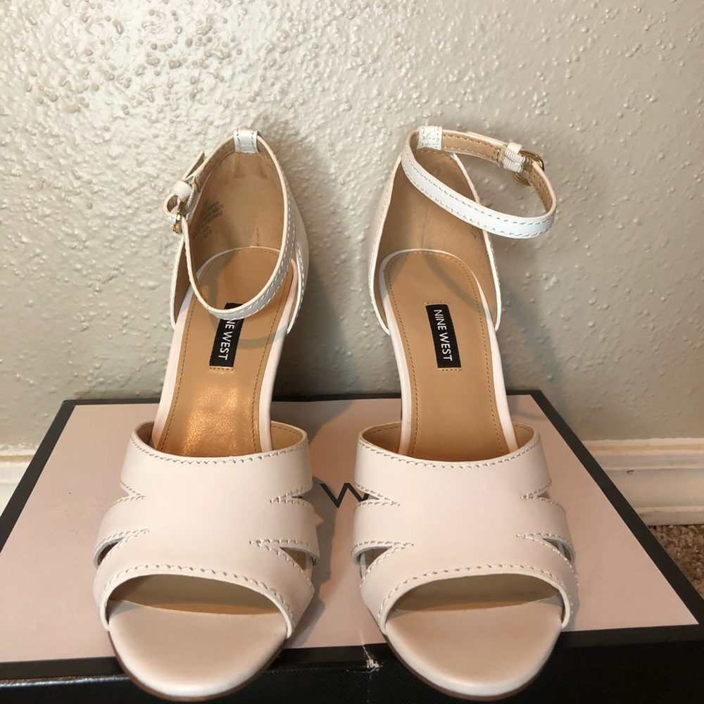 Nine West Cream Heeled Sandals